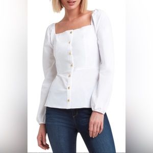 White Peplum Blouse